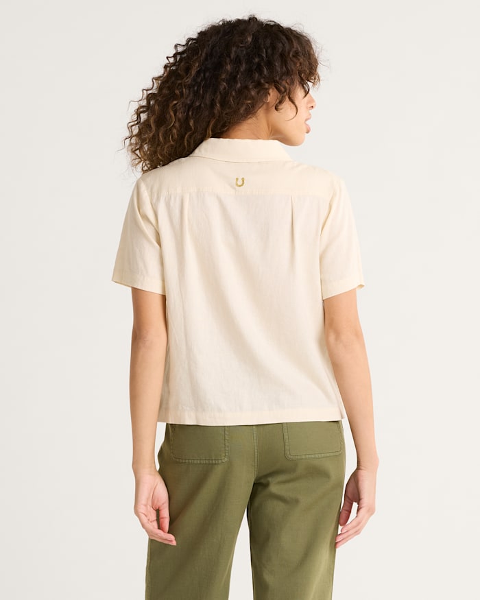 WOMEN'S EMBROIDERED LINEN SHIRT