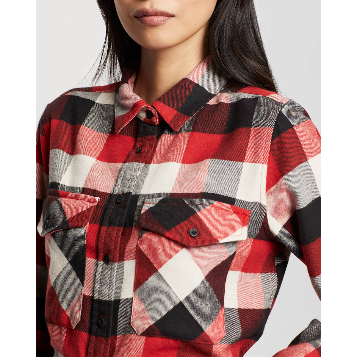 flannel shirt black and red