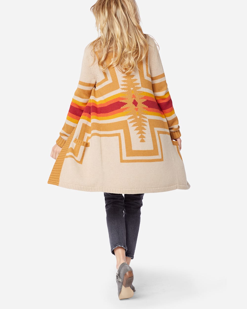 ADDITIONAL VIEW OF WOMEN'S HARDING OPEN CARDIGAN IN TAN image number 2