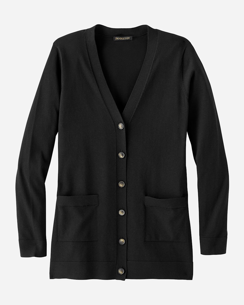 WOMEN'S COLBY V-NECK CARDIGAN IN BLACK image number 1