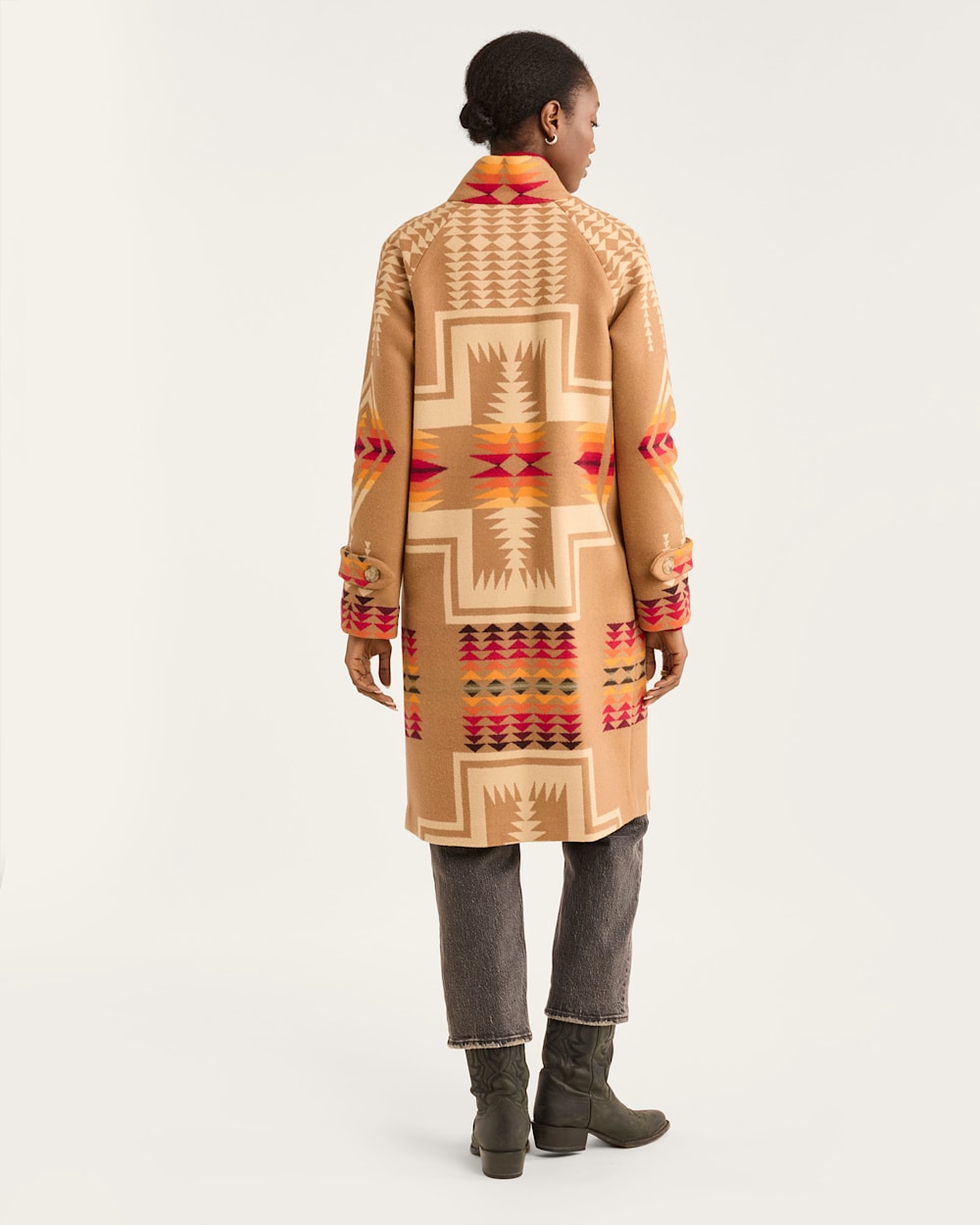 ALTERNATE VIEW OF WOMEN'S HARDING ARCHIVE BLANKET COAT IN TAN HARDING image number 3