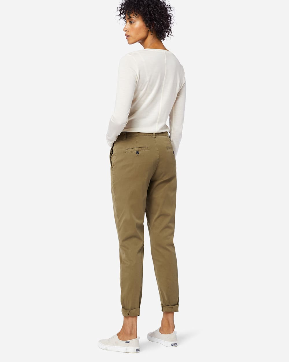 ADDITIONAL VIEW OF TRUE CHINO PANTS IN MILITARY OLIVE image number 2