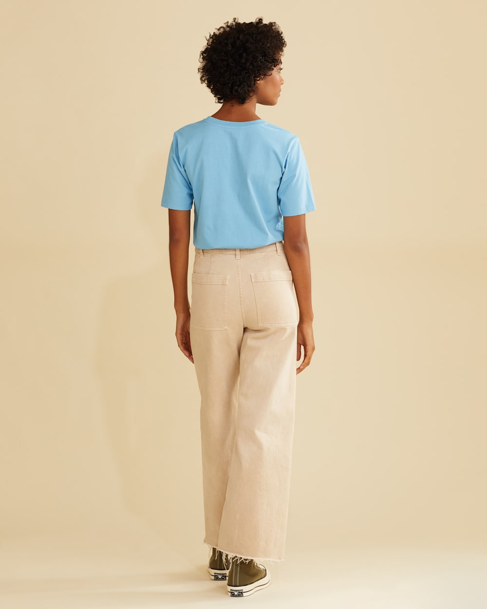 ALTERNATE VIEW OF WOMEN'S DESCHUTES EMBROIDERED TEE IN SKY BLUE image number 6