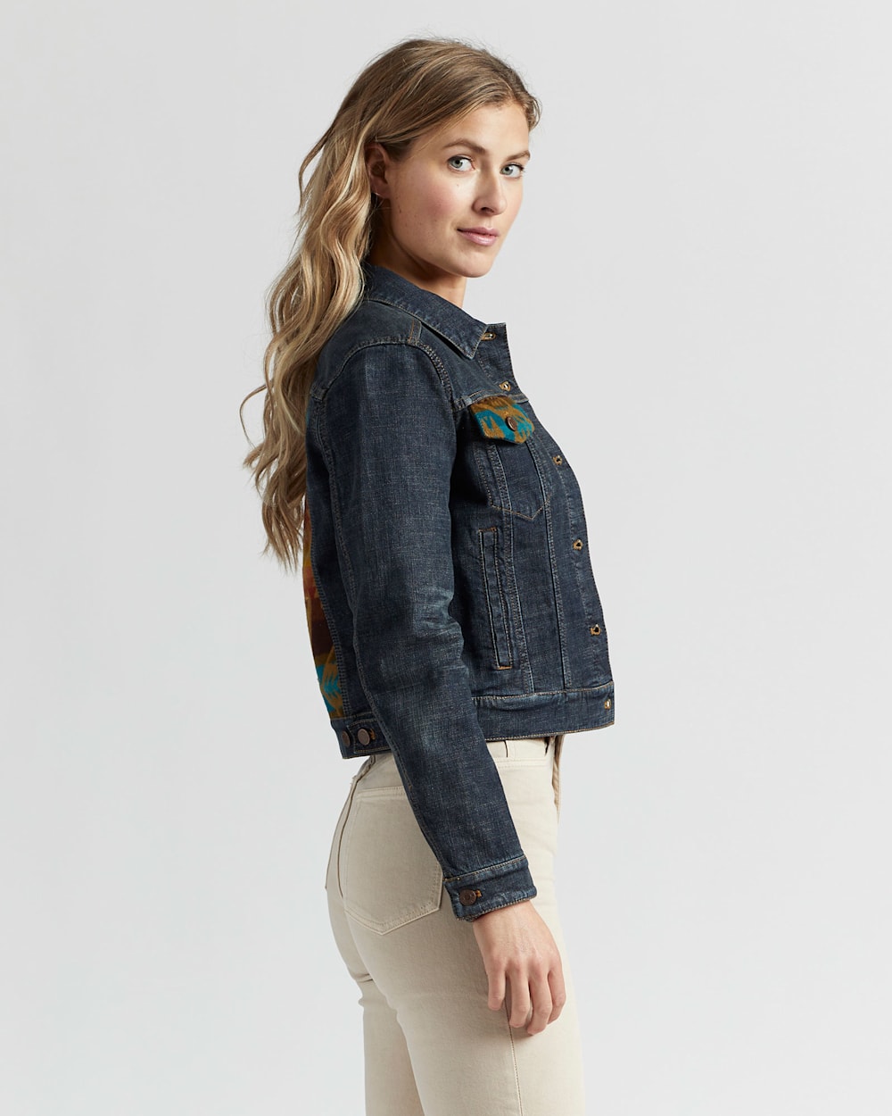 WOMEN'S DIAMOND PEAK DENIM/WOOL JEAN JACKET image number 3