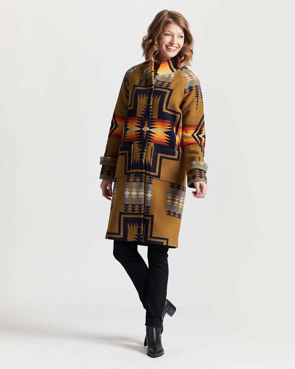 WOMEN S HARDING ARCHIVE BLANKET COAT