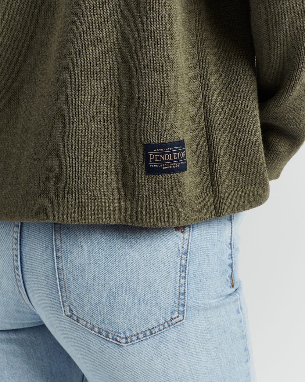 ALTERNATE VIEW OF WOMEN'S GRAPHIC COTTON SWEATER IN BOTTLE GREEN CHIEF JOSEPH image number 4