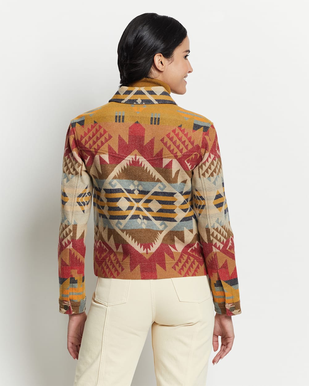ALTERNATE VIEW OF WOMEN'S LIMITED EDITION CARDWELL WOOL JACKET IN JOURNEY WEST MULTI image number 3