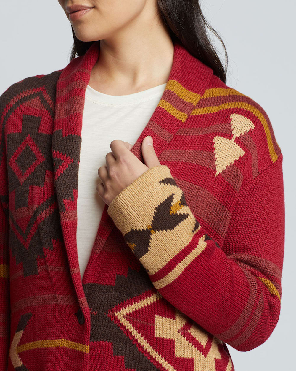 WOMEN S GRAPHIC SWEATER COAT