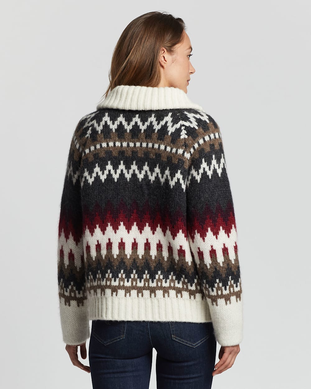 WOMEN'S ALPACA FAIR ISLE CARDIGAN