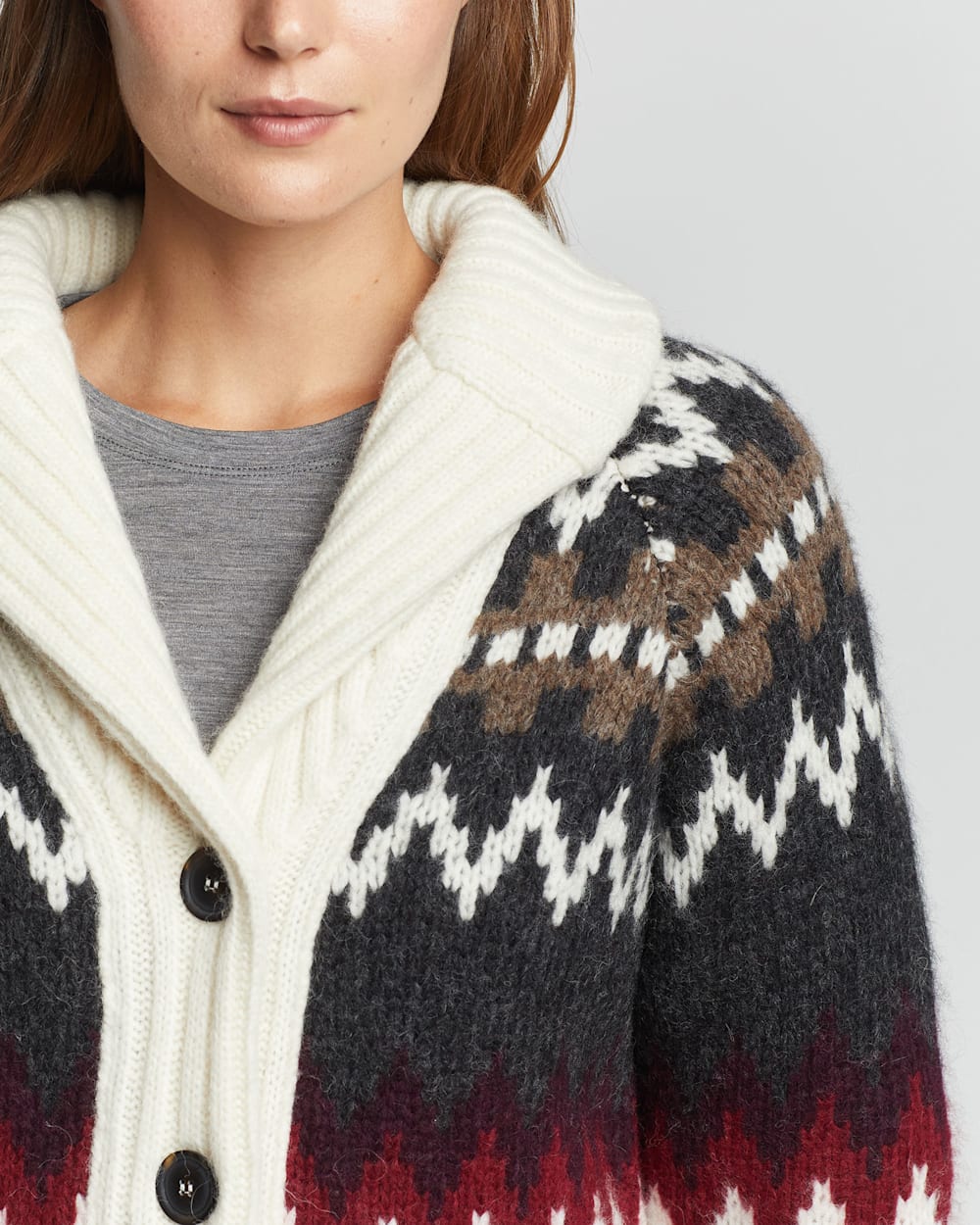 WOMEN'S ALPACA FAIR ISLE CARDIGAN