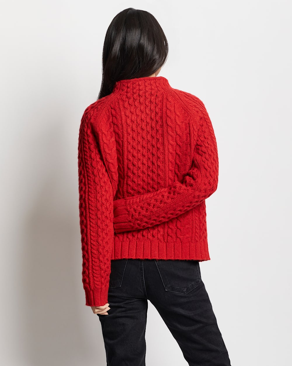 Red fisherman sweater cheap