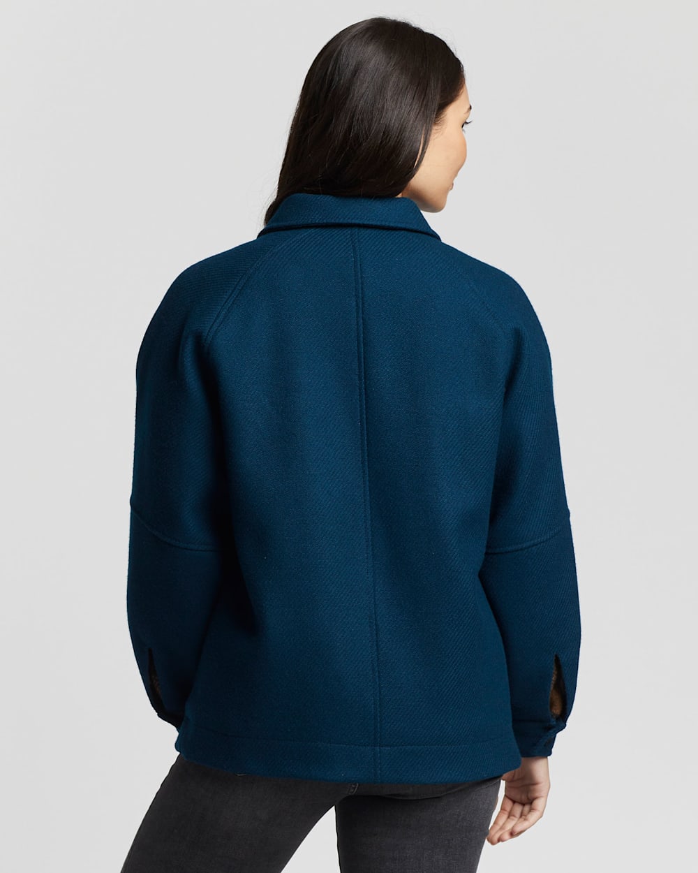 ALTERNATE VIEW OF WOMEN'S MARIS WOOL COAT IN DEEP TEAL image number 3