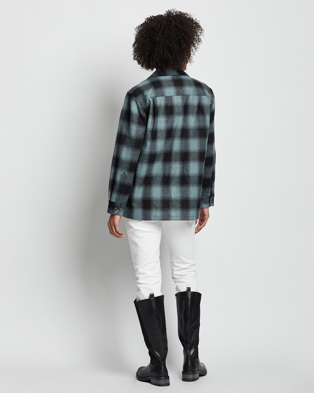 ALTERNATE VIEW OF WOMEN'S BOYFRIEND BOARD SHIRT IN SHALE MIX BUFFALO OMBRE image number 3