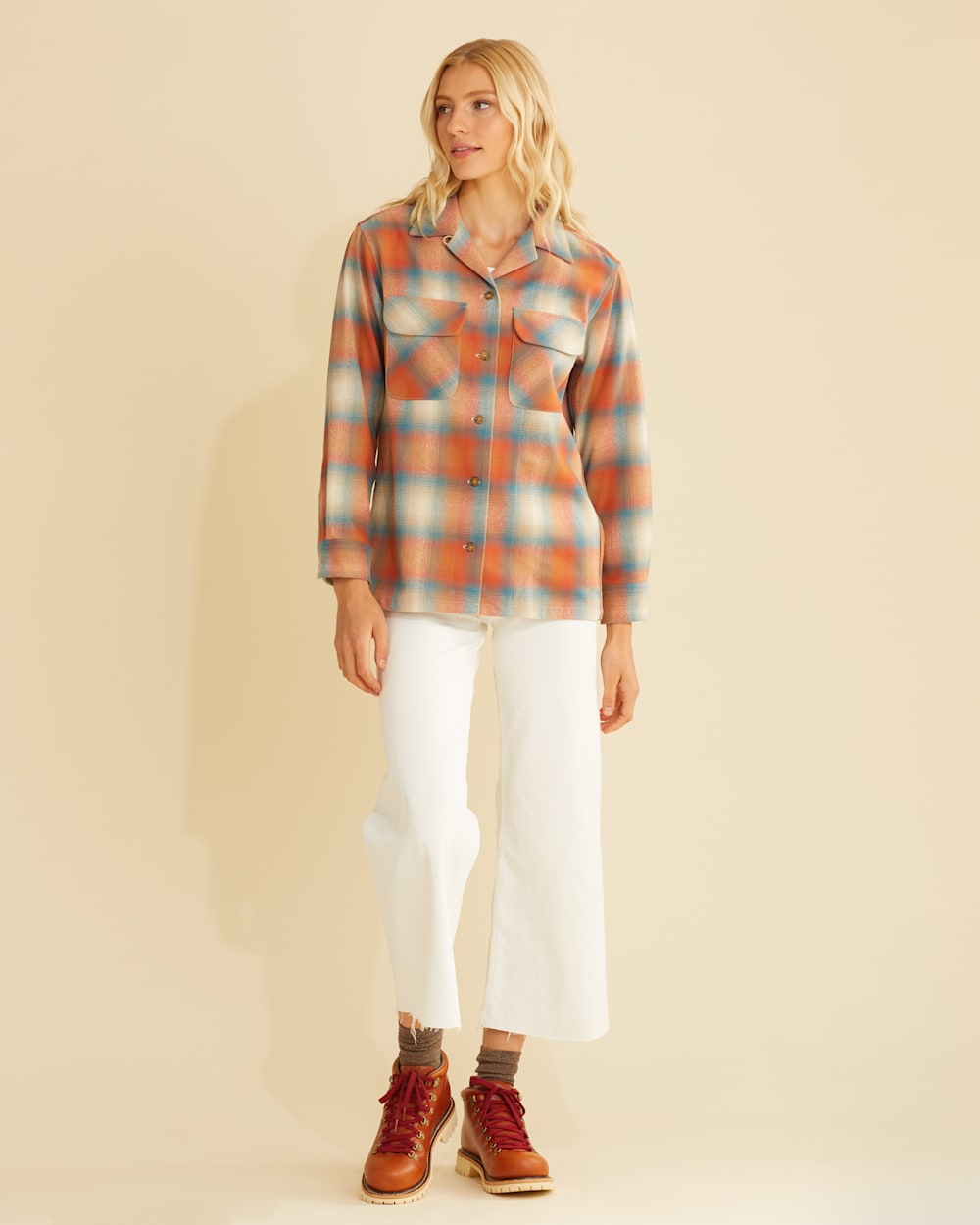Shop Women's Plaid Boyfriend Board Shirt for Trendy StyleT