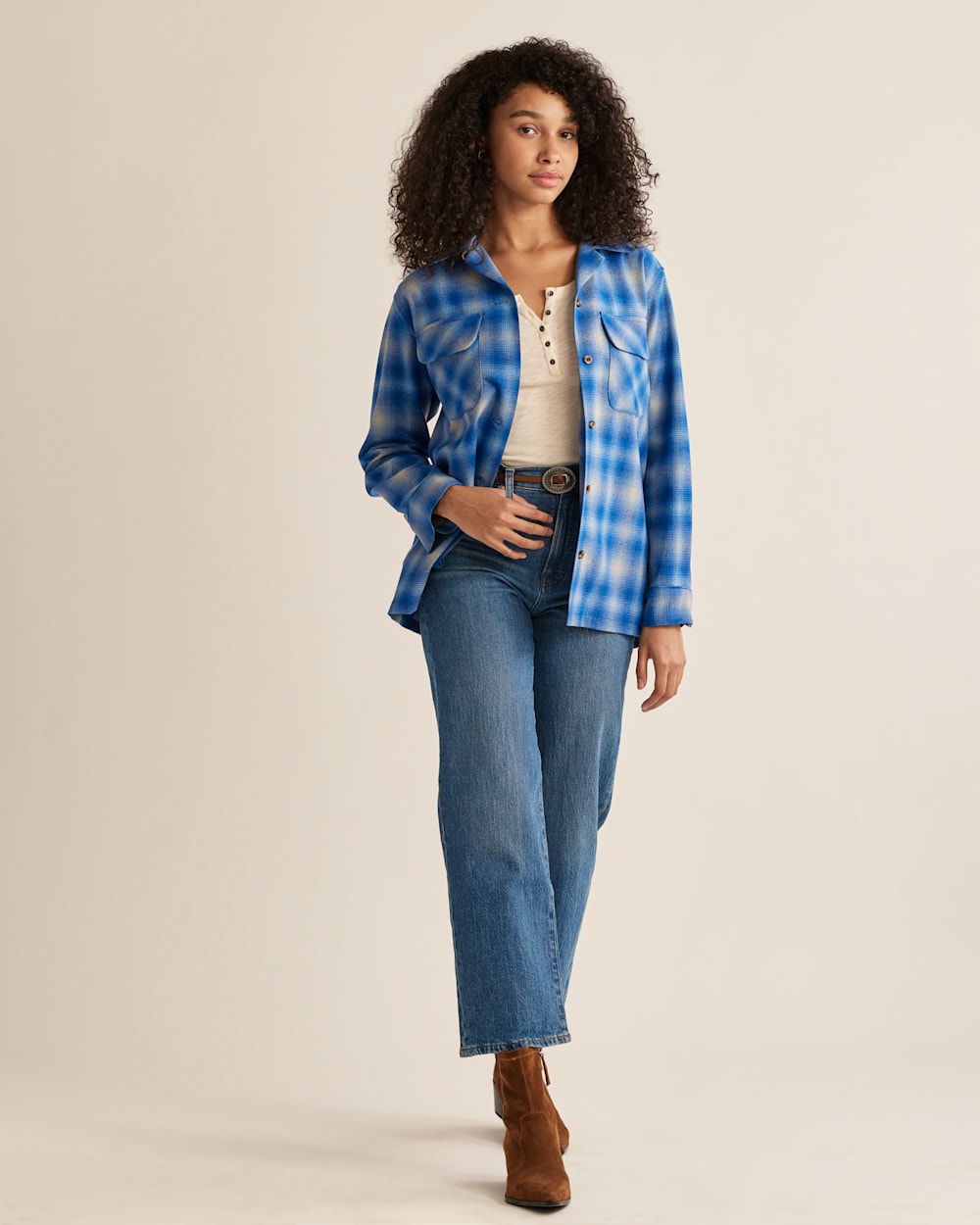 Gap pendleton top boyfriend shirt