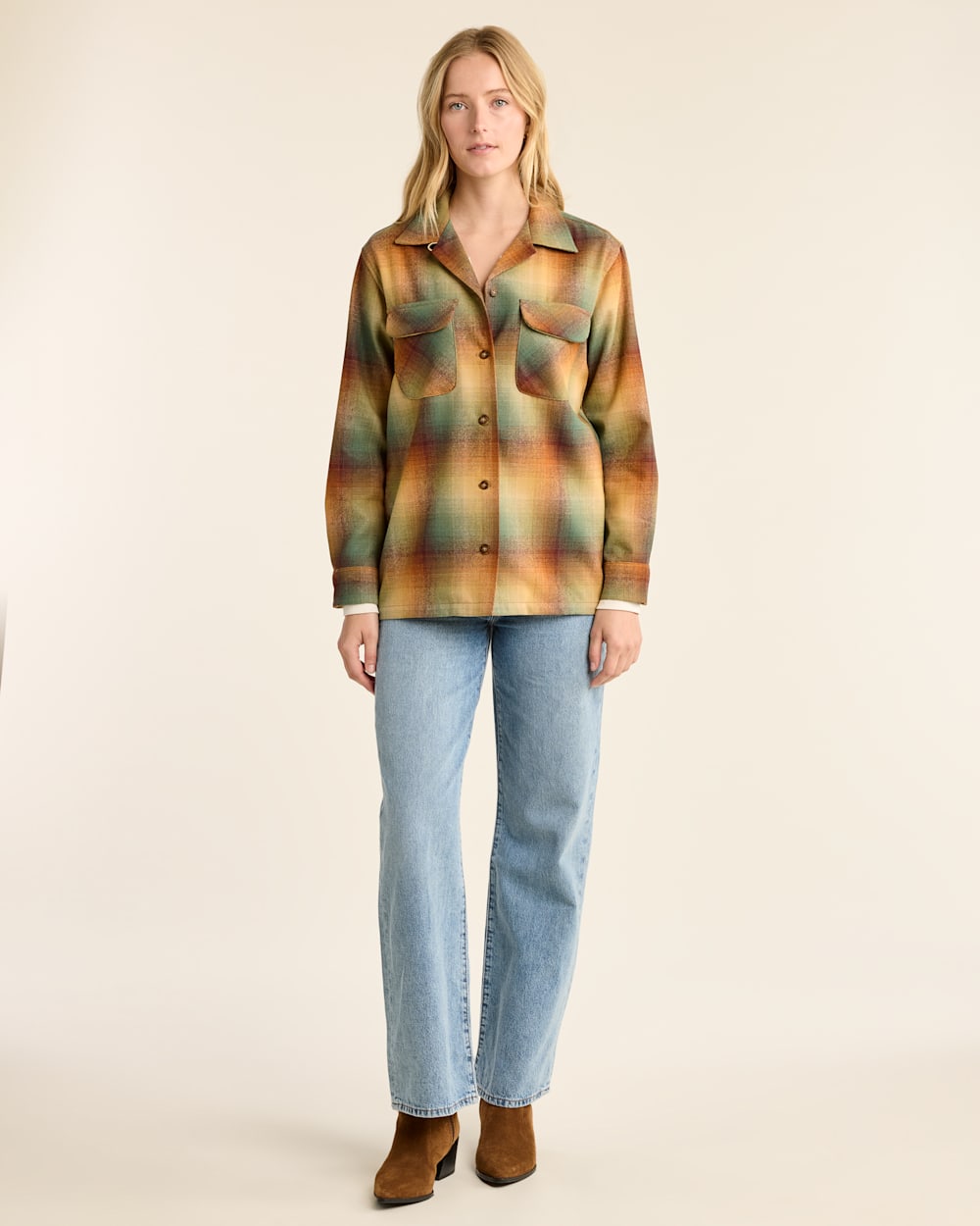 Gap pendleton boyfriend shirt discount