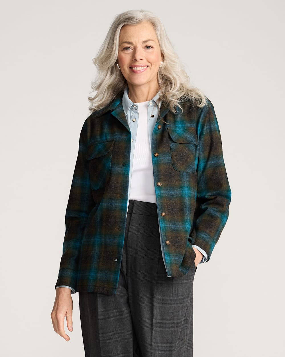 Shop Women's Plaid Boyfriend Board Shirt for Trendy StyleT