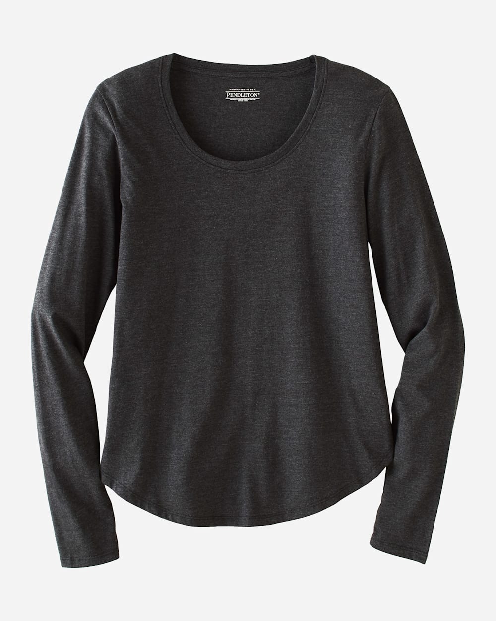 WOMEN'S LONG-SLEEVE JERSEY TEE IN CHARCOAL HEATHER image number 1