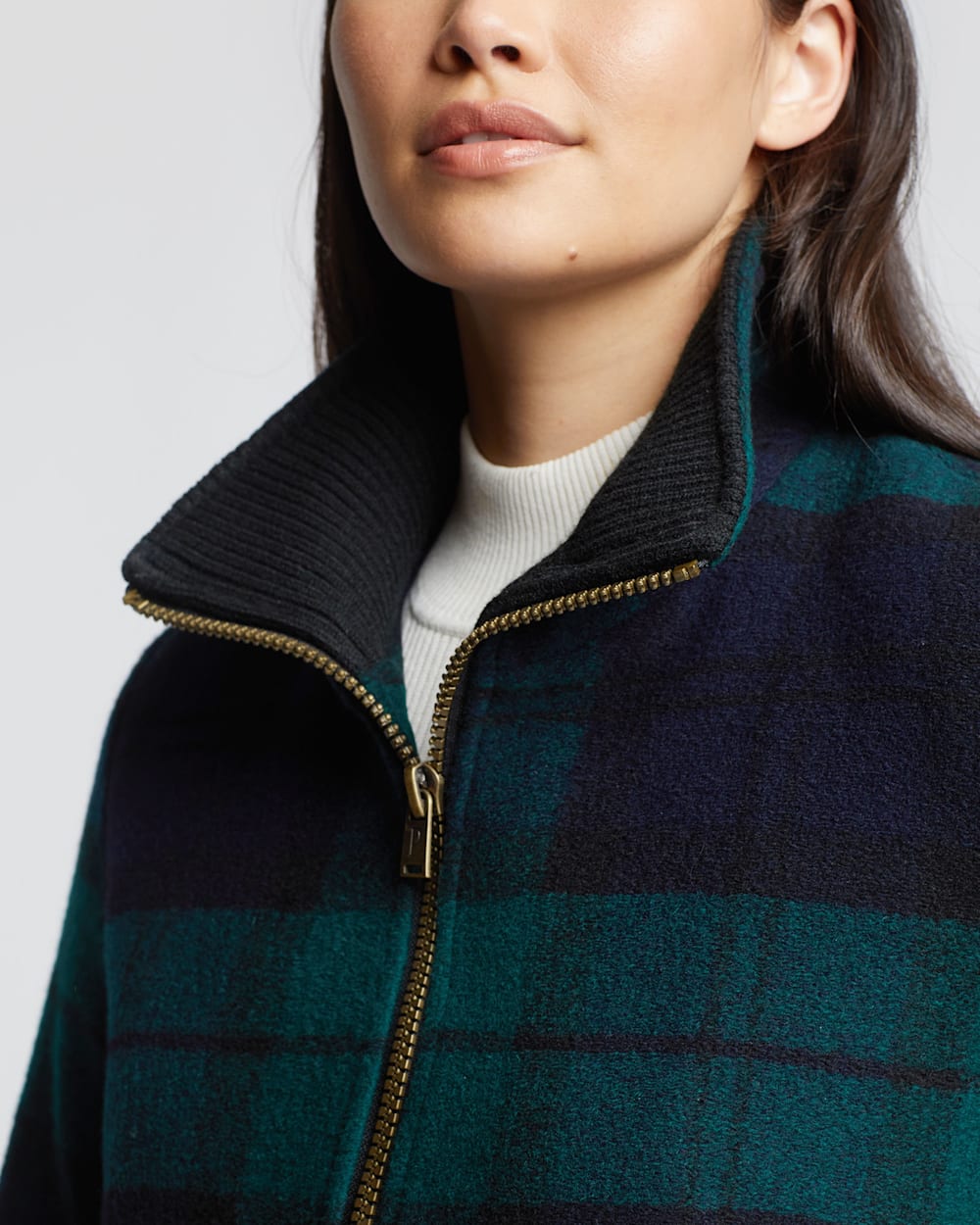 ALTERNATE VIEW OF WOMEN'S CAMDEN TOPPER COAT IN BLACK WATCH PLAID image number 4
