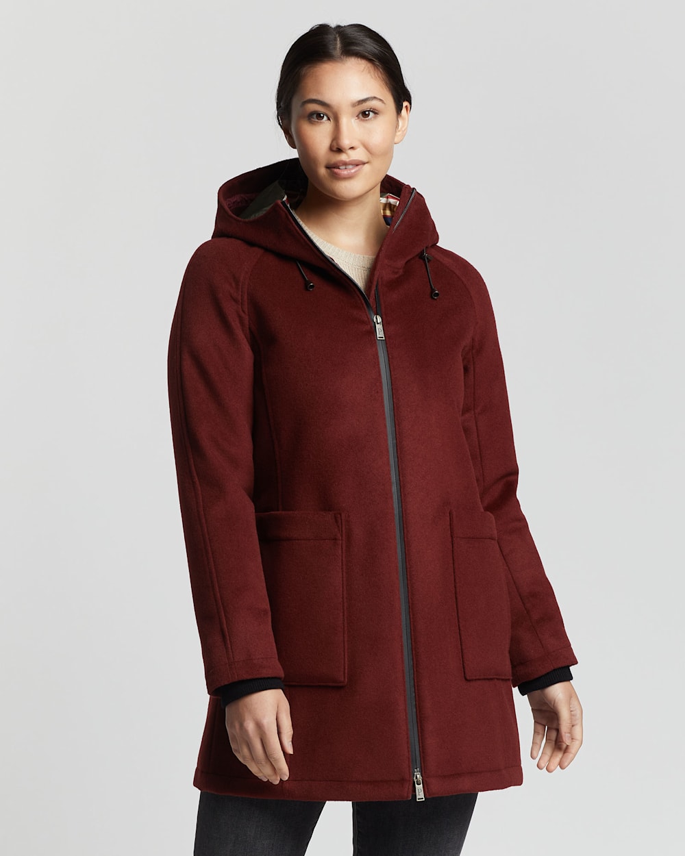 WOMEN'S BEVERLY PATCH POCKET ANORAK IN BRICK image number 1