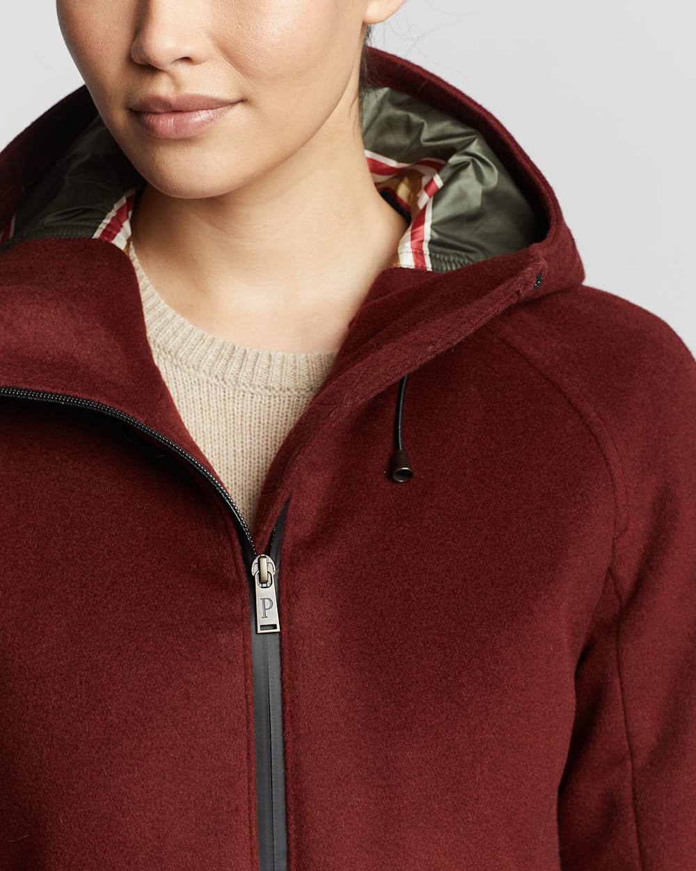 ALTERNATE VIEW OF WOMEN'S BEVERLY PATCH POCKET ANORAK IN BRICK image number 4