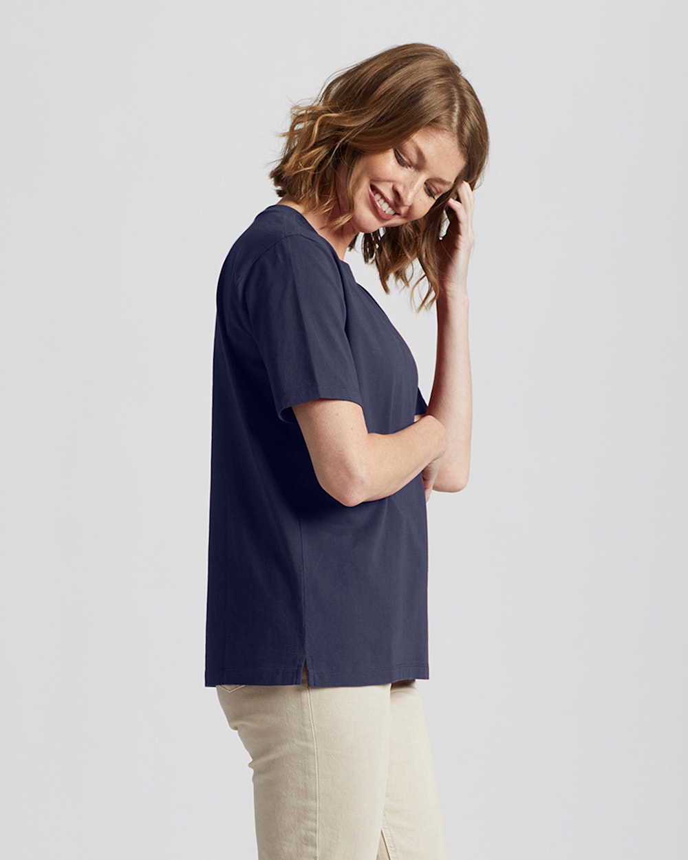 ALTERNATE VIEW OF WOMEN'S DESCHUTES TEE IN NAVY image number 2