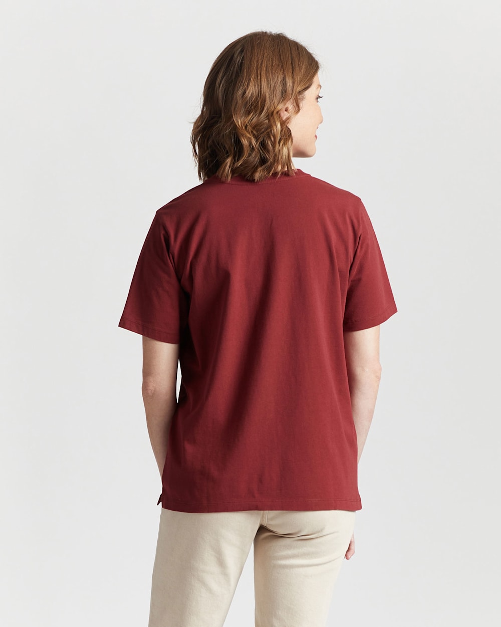 ALTERNATE VIEW OF WOMEN'S DESCHUTES TEE IN SYRAH WINE image number 3