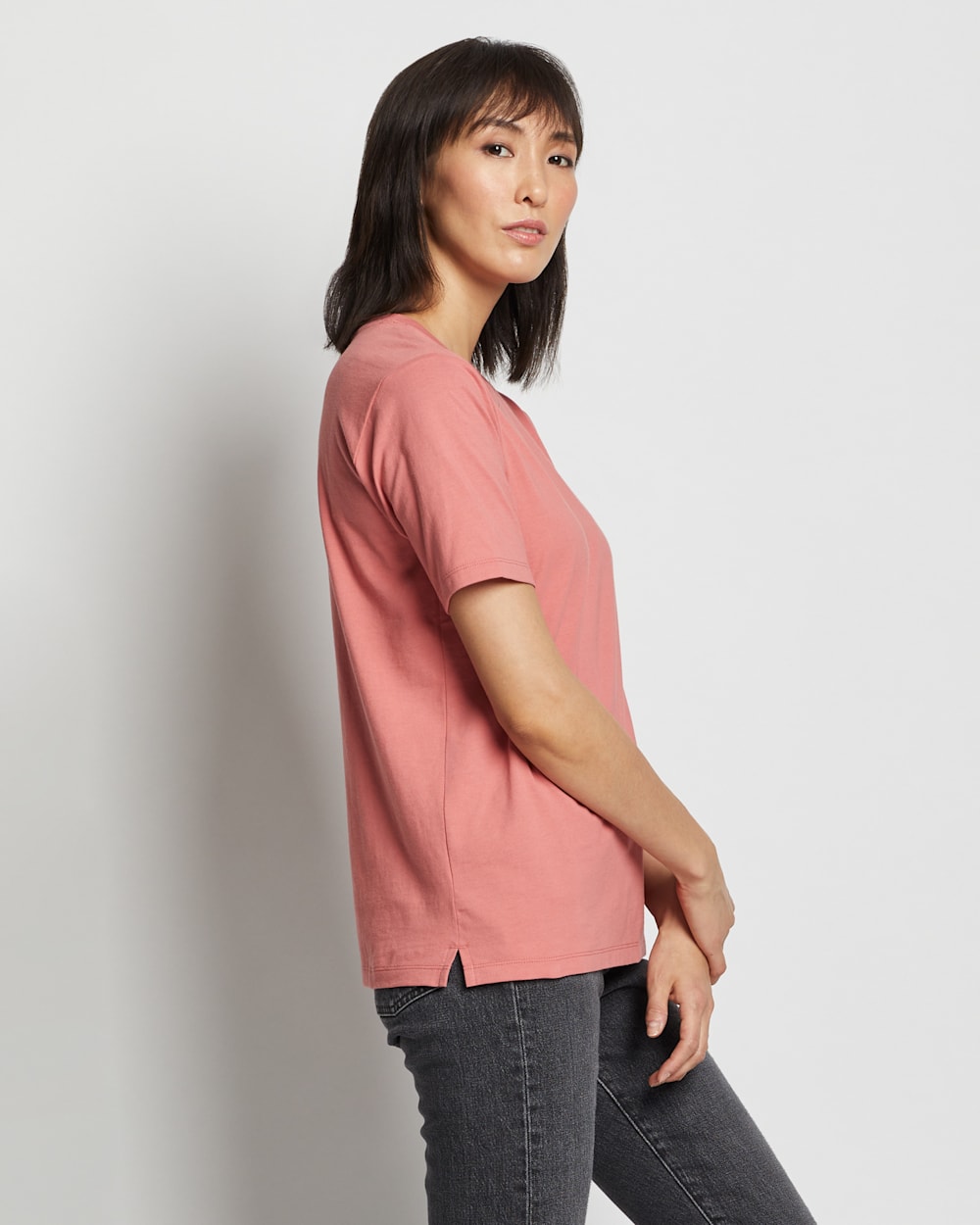 ALTERNATE VIEW OF WOMEN'S DESCHUTES TEE IN FADED ROSE image number 2