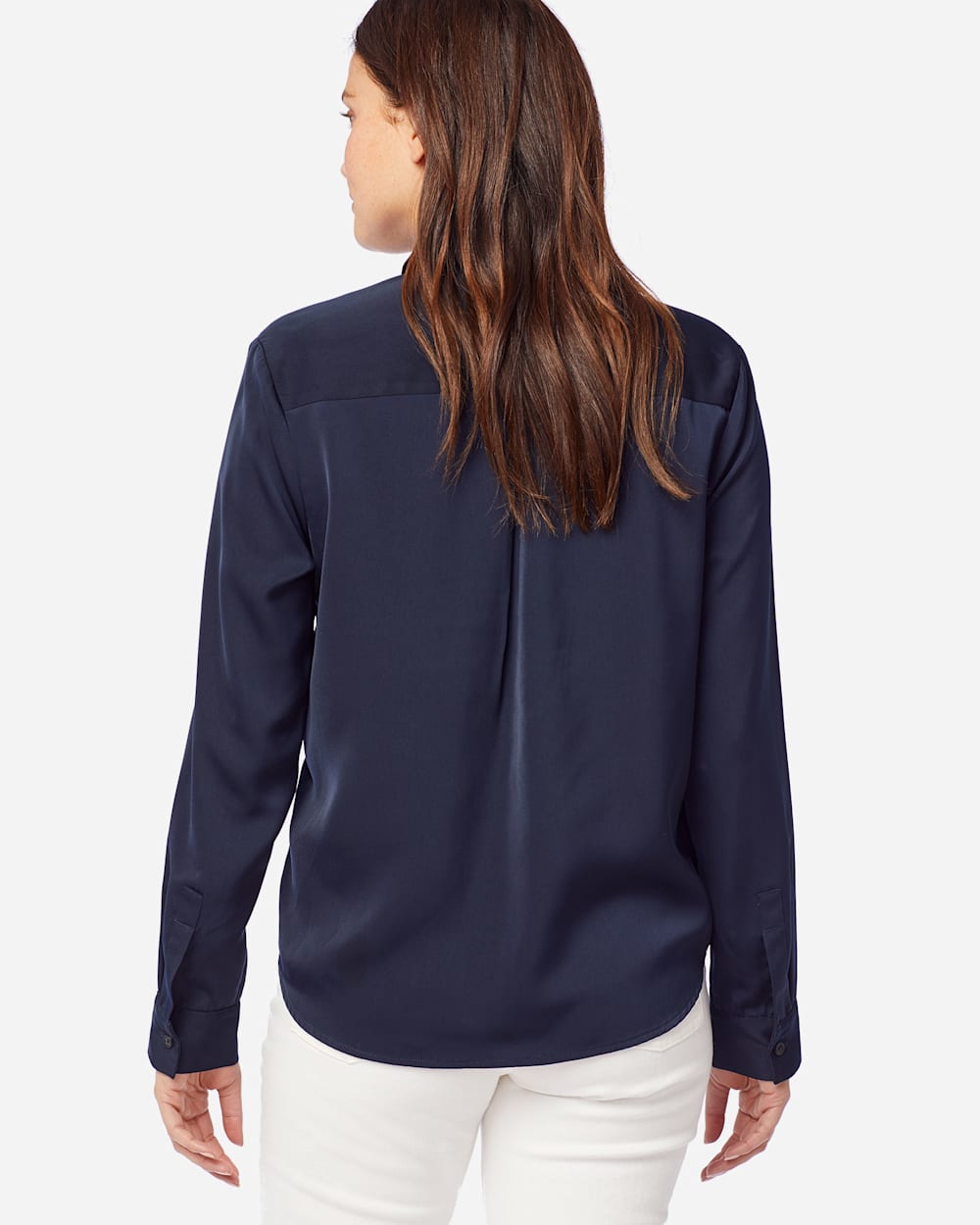 ALTERNATE VIEW OF WOMEN'S SOFT BUTTON SHIRT IN MIDNIGHT NAVY image number 3