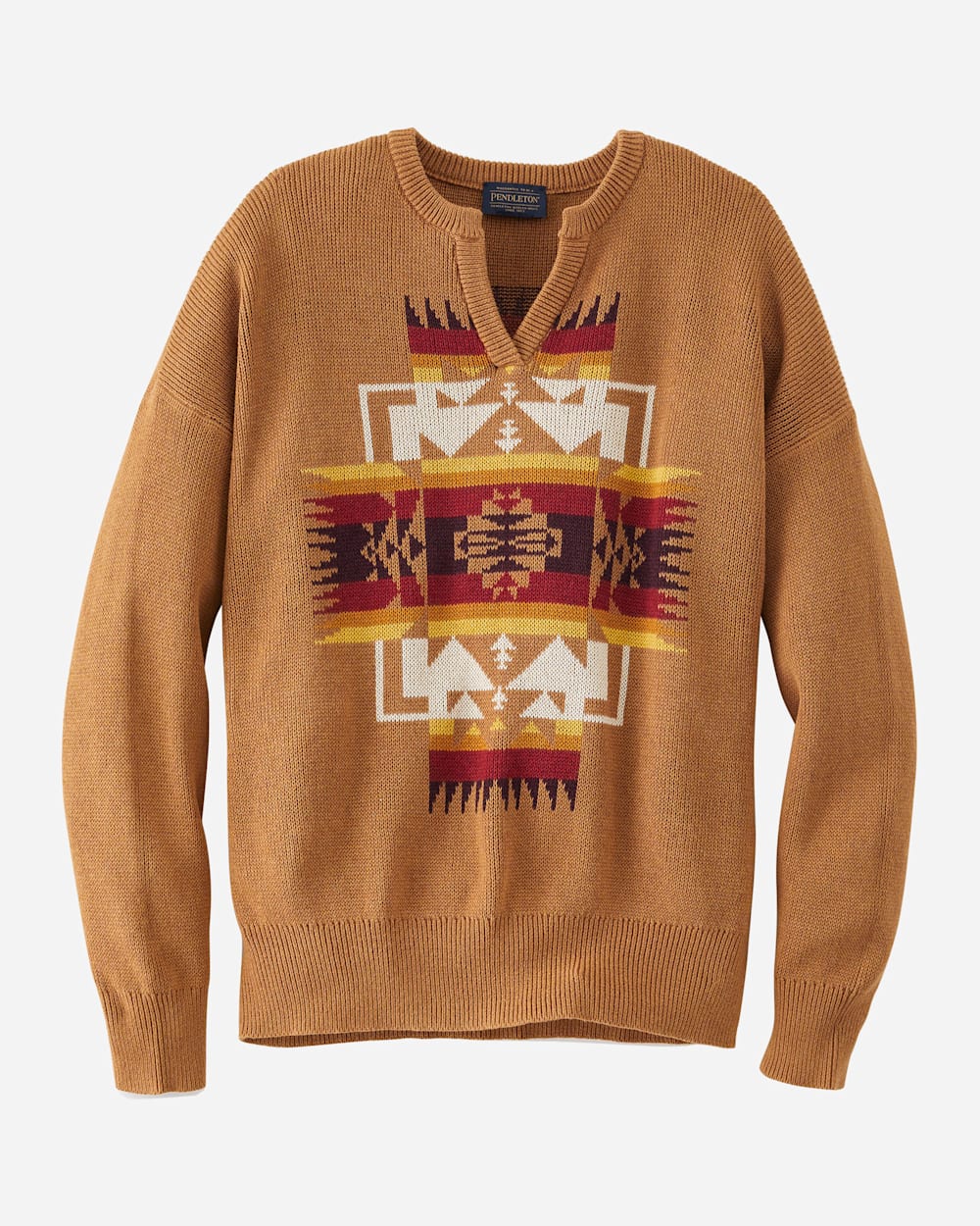 WOMEN'S COTTON SWEATER IN TAN CHIEF JOSEPH image number 1