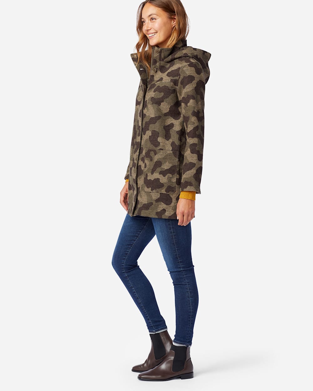 ALTERNATE VIEW OF WOMEN'S WOOL PARKA IN CAMO image number 2
