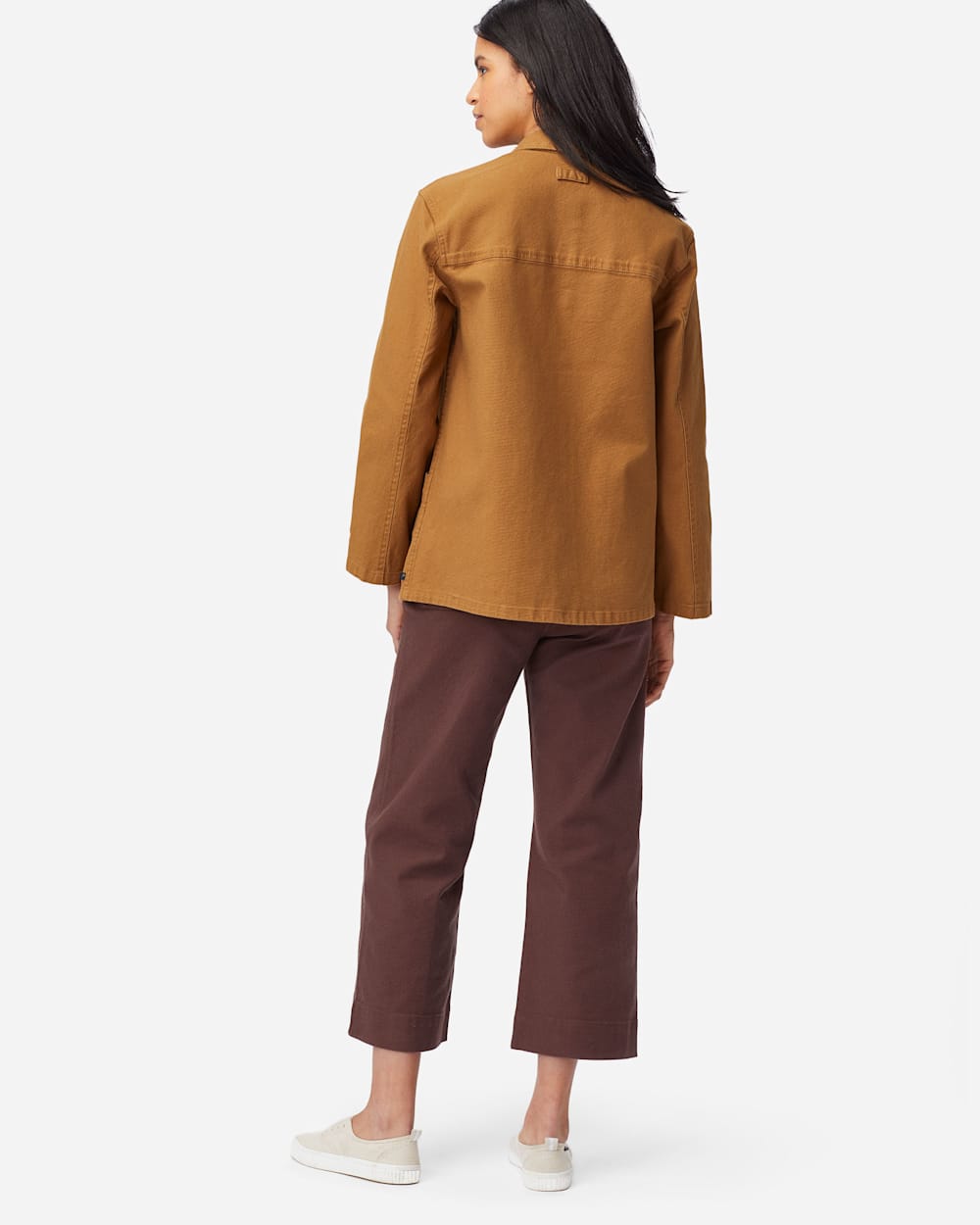 ALTERNATE VIEW OF WOMENS CANVAS CHORE JACKET IN PEANUT image number 3