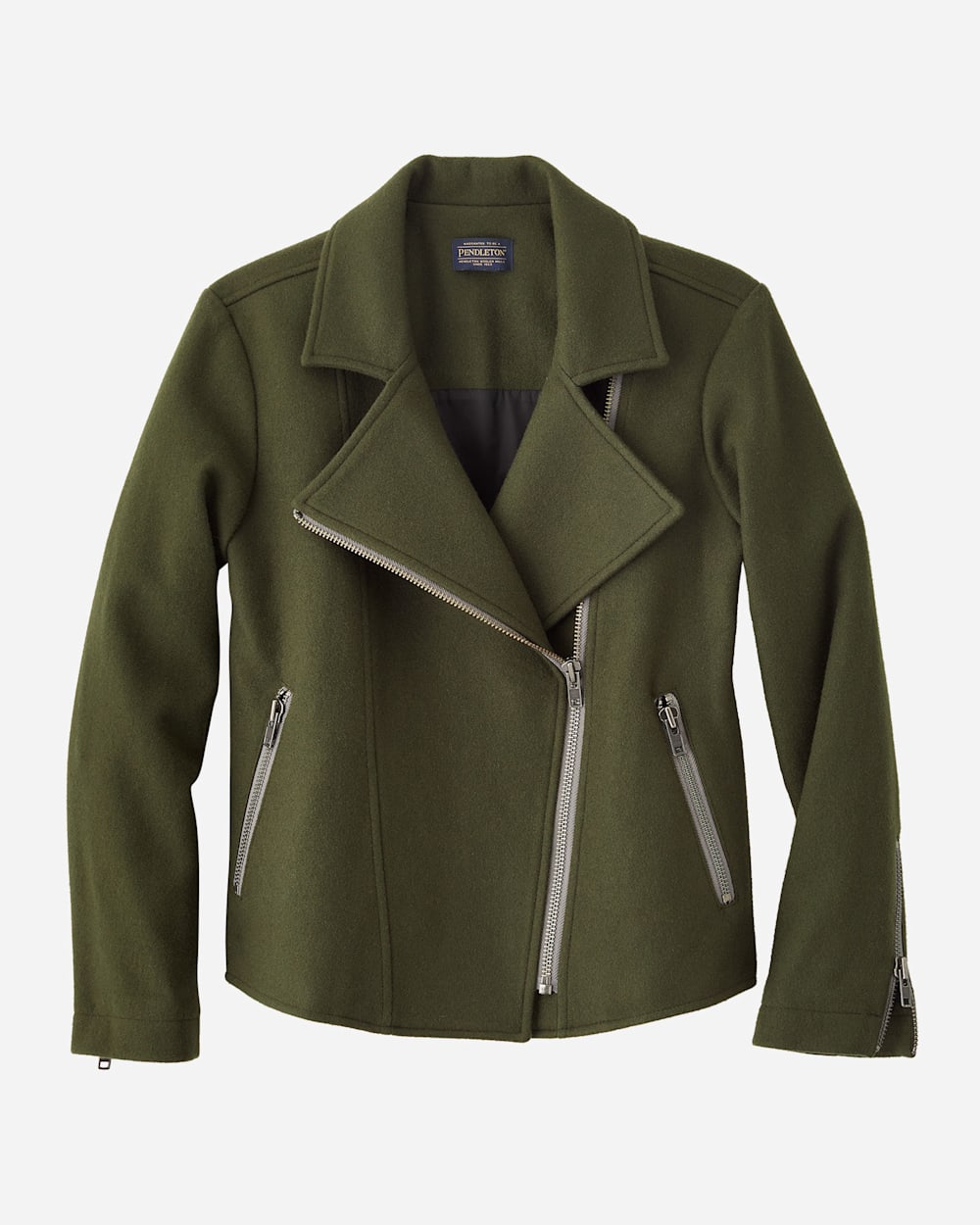 Wool moto jacket women's clearance