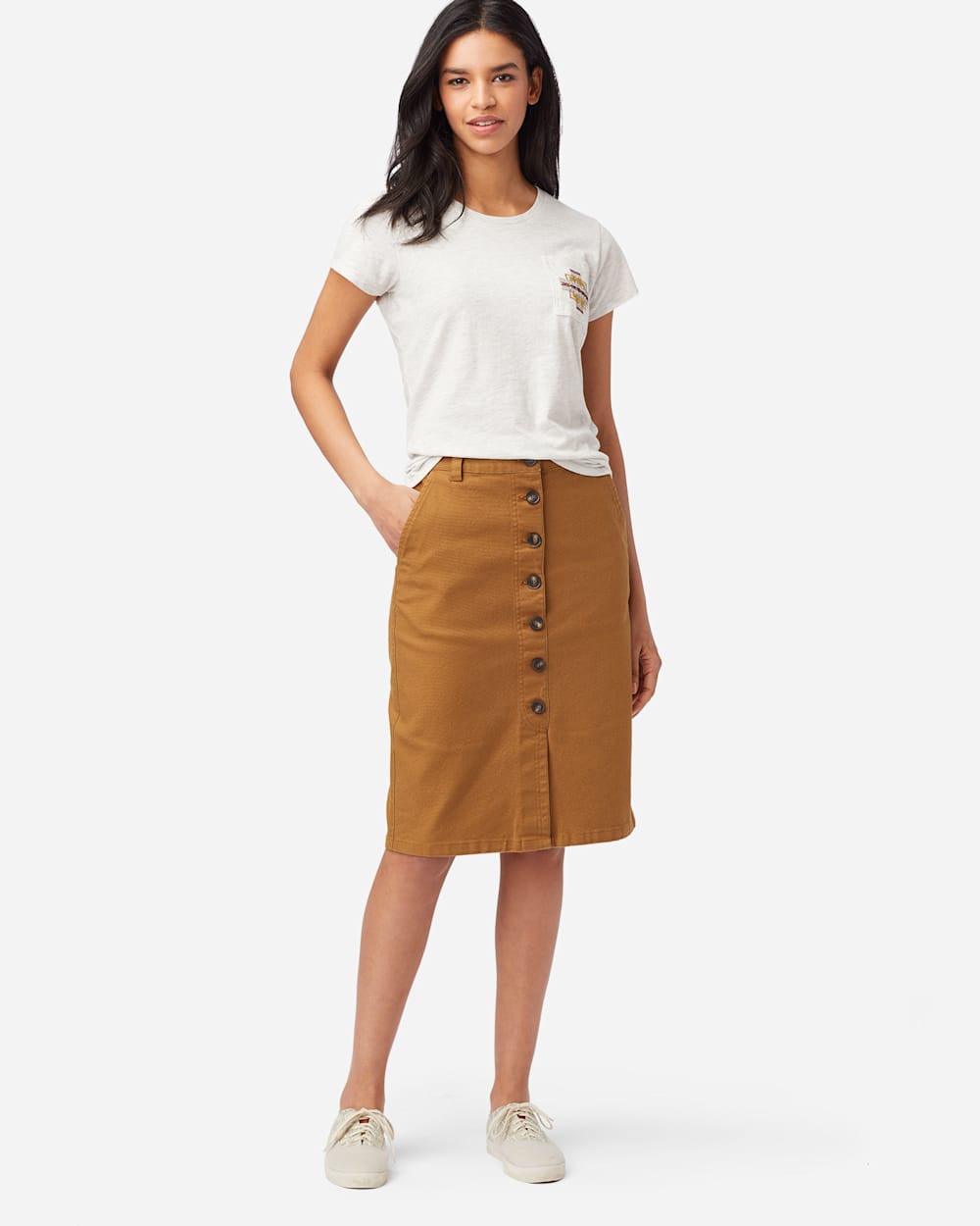 Button front skirt pencil on sale