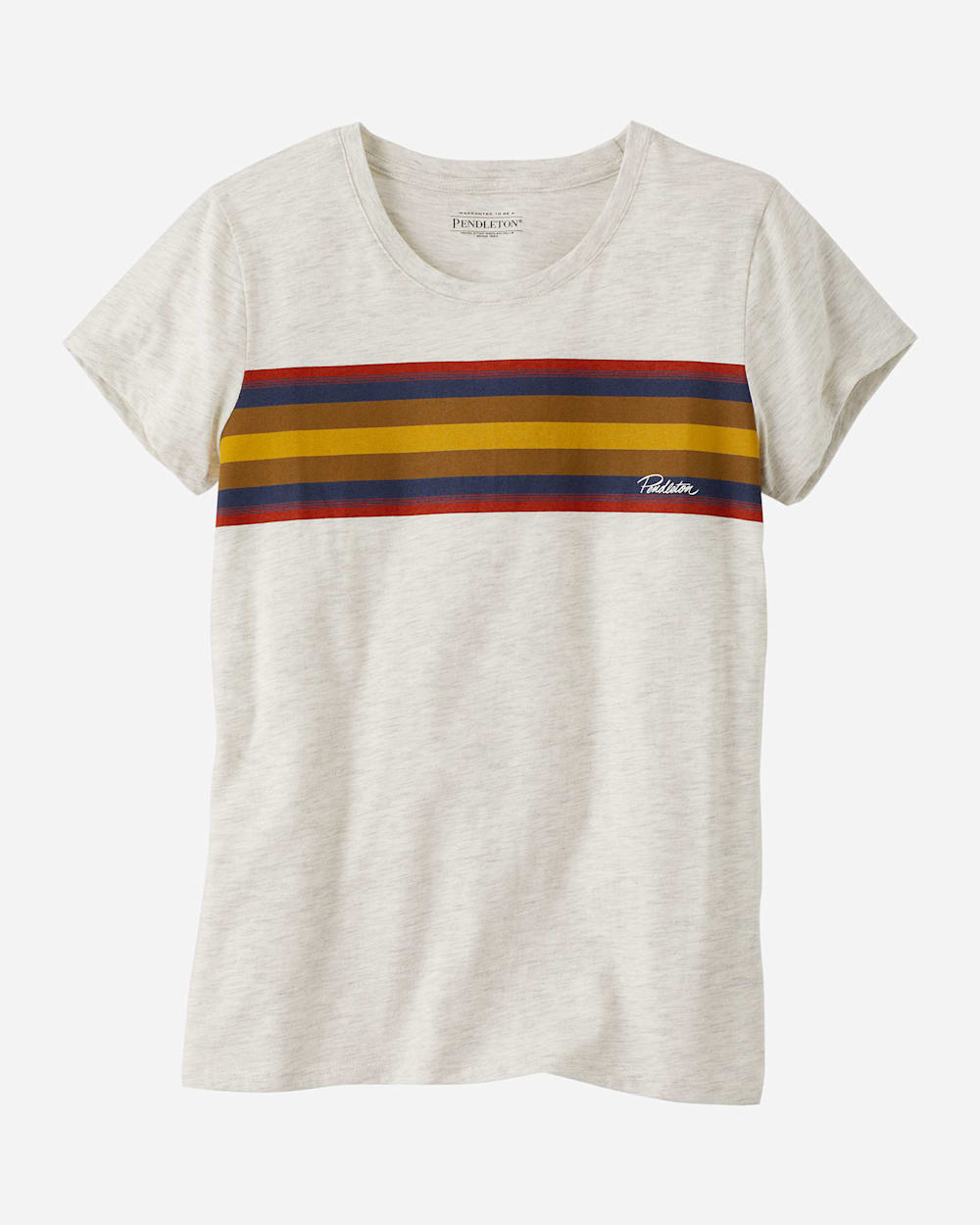 WOMEN'S NATIONAL PARK STRIPE TEE IN LIGHT TAN ZION image number 1