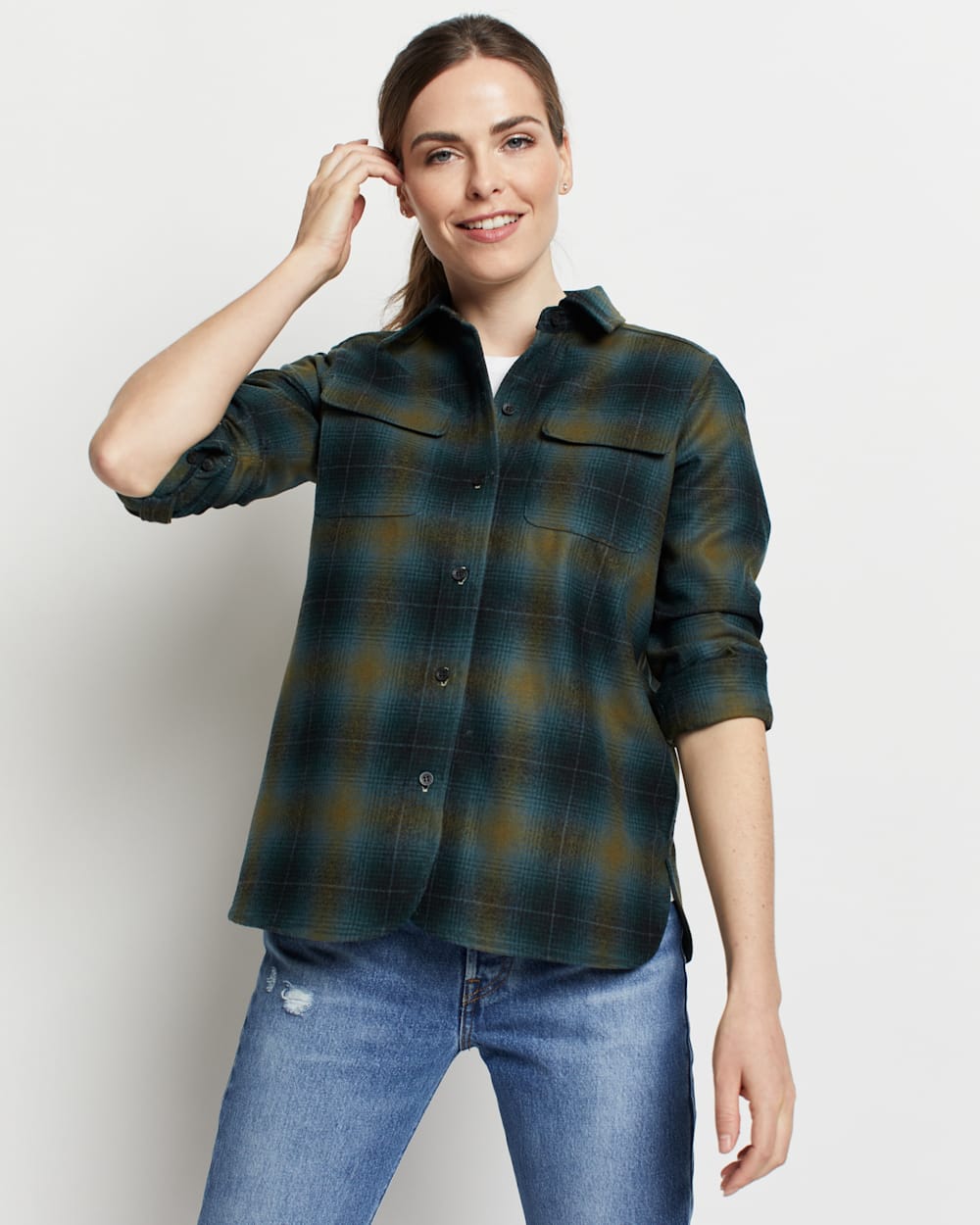 WOMEN'S BOARD SHIRT IN GREEN OMBRE image number 1