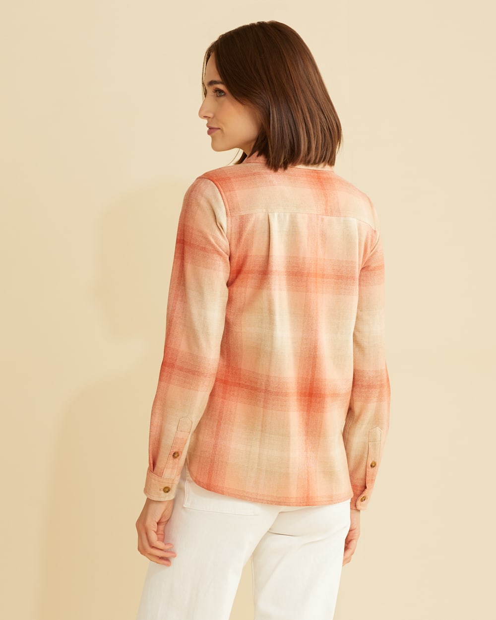 ALTERNATE VIEW OF WOMEN'S BOARD SHIRT IN APRICOT OMBRE image number 3