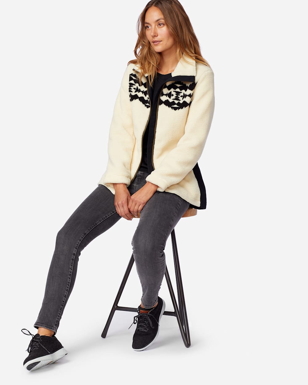 ALTERNATE VIEW OF WOMEN'S BROOKE SONORA SHERPA JACKET IN IVORY SONORA image number 4
