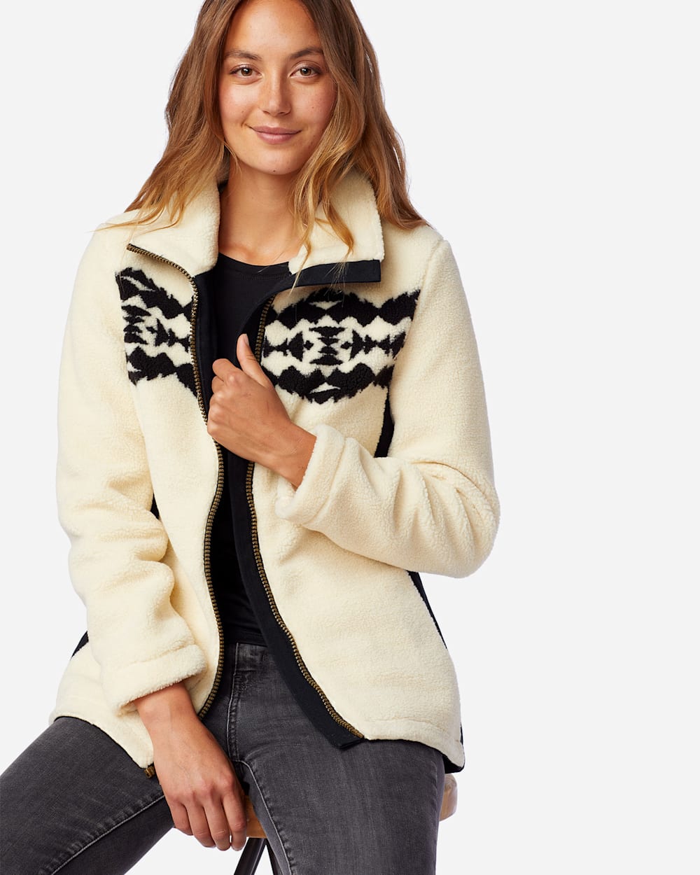 ALTERNATE VIEW OF WOMEN'S BROOKE SONORA SHERPA JACKET IN IVORY SONORA image number 5