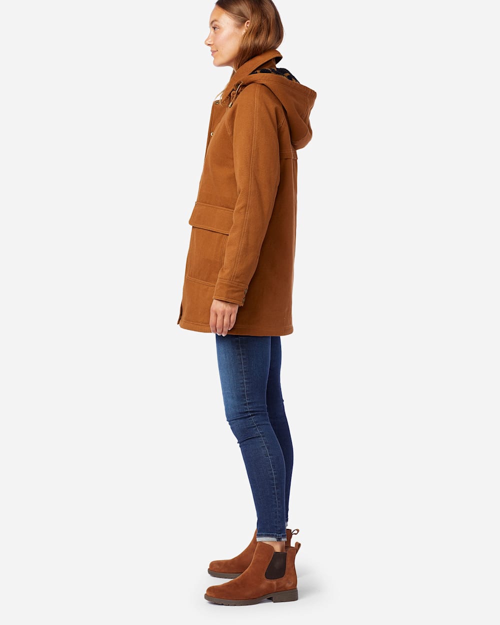 ALTERNATE VIEW OF WOMEN'S ST HELENA SHERPA-LINED COAT IN WHISKEY image number 3