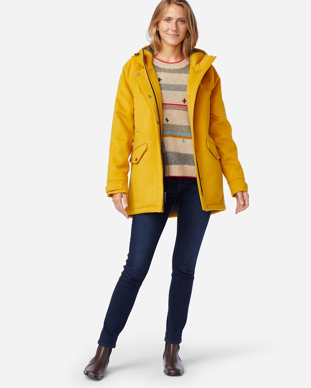 ALTERNATE VIEW OF WOMEN'S WEST HAVEN INSULATED COAT IN GOLDENROD image number 4