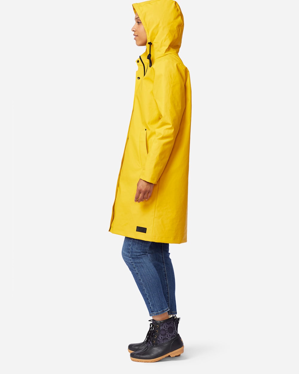 ALTERNATE VIEW OF WOMEN'S EUREKA WATERPROOF COAT IN YELLOW image number 3