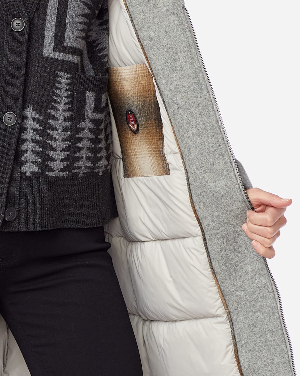 WOMEN S MICHIGAN AVE DOWN WOOL COAT
