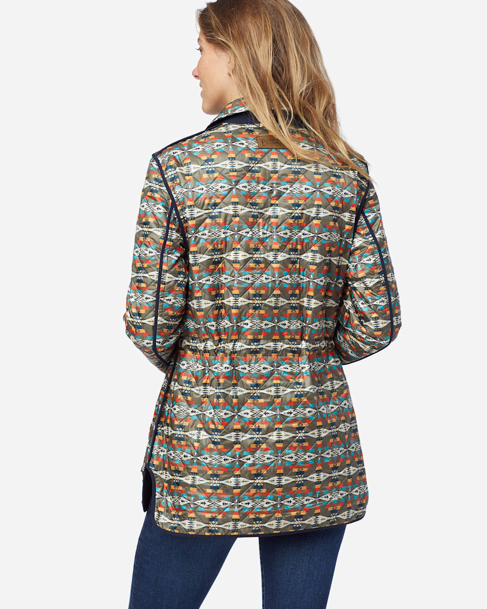 ALTERNATE VIEW OF WOMEN'S MEADOW REVERSIBLE QUILTED JACKET IN TUCSON/NAVY image number 4