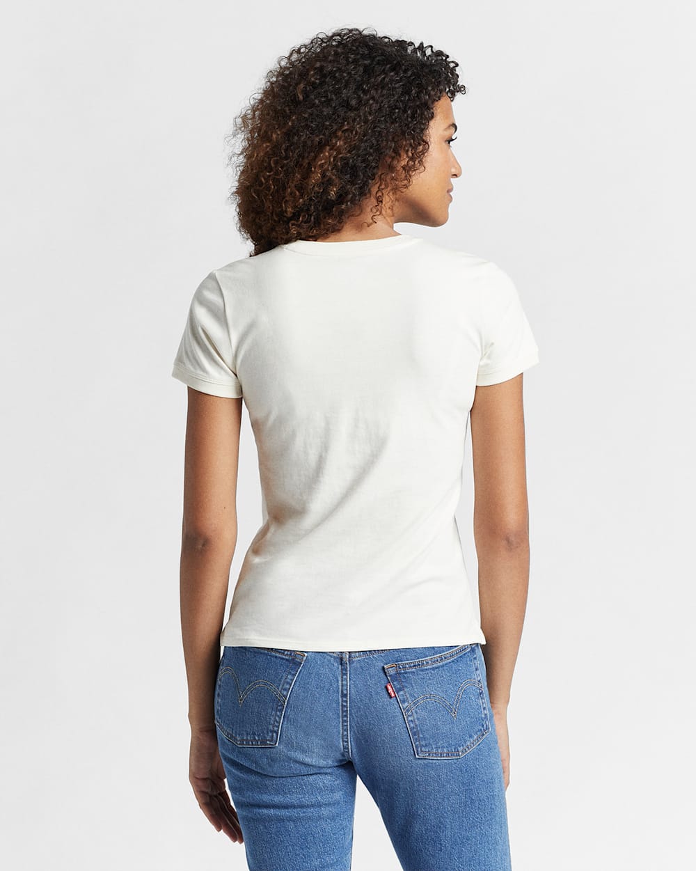 ALTERNATE VIEW OF WOMEN'S HOOD RIVER HARDING TEE IN ANTIQUE WHITE image number 3