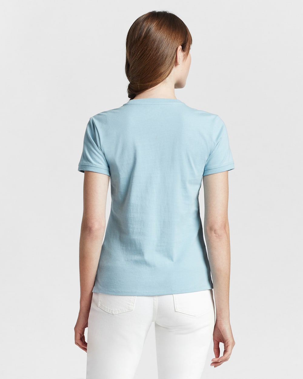 ALTERNATE VIEW OF WOMEN'S HOOD RIVER DIAMOND TEE IN DUSTY AQUA image number 2