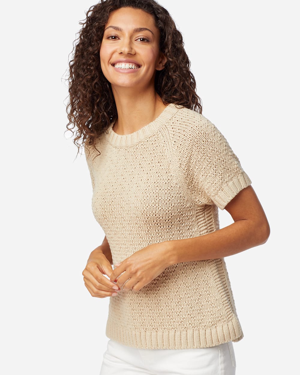 売れ筋商品|||ダナ キャラン ニューヨーク ニット&セーター アウター レディース Women's Cotton Short-Sleeve Crochet Sweater Black ダナ キャラン ニューヨーク レディース ニット&セーター