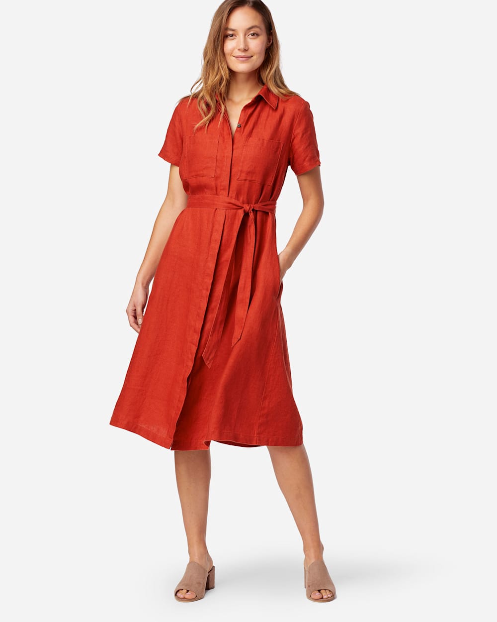 A LINE LINEN SHIRT DRESS Pendleton