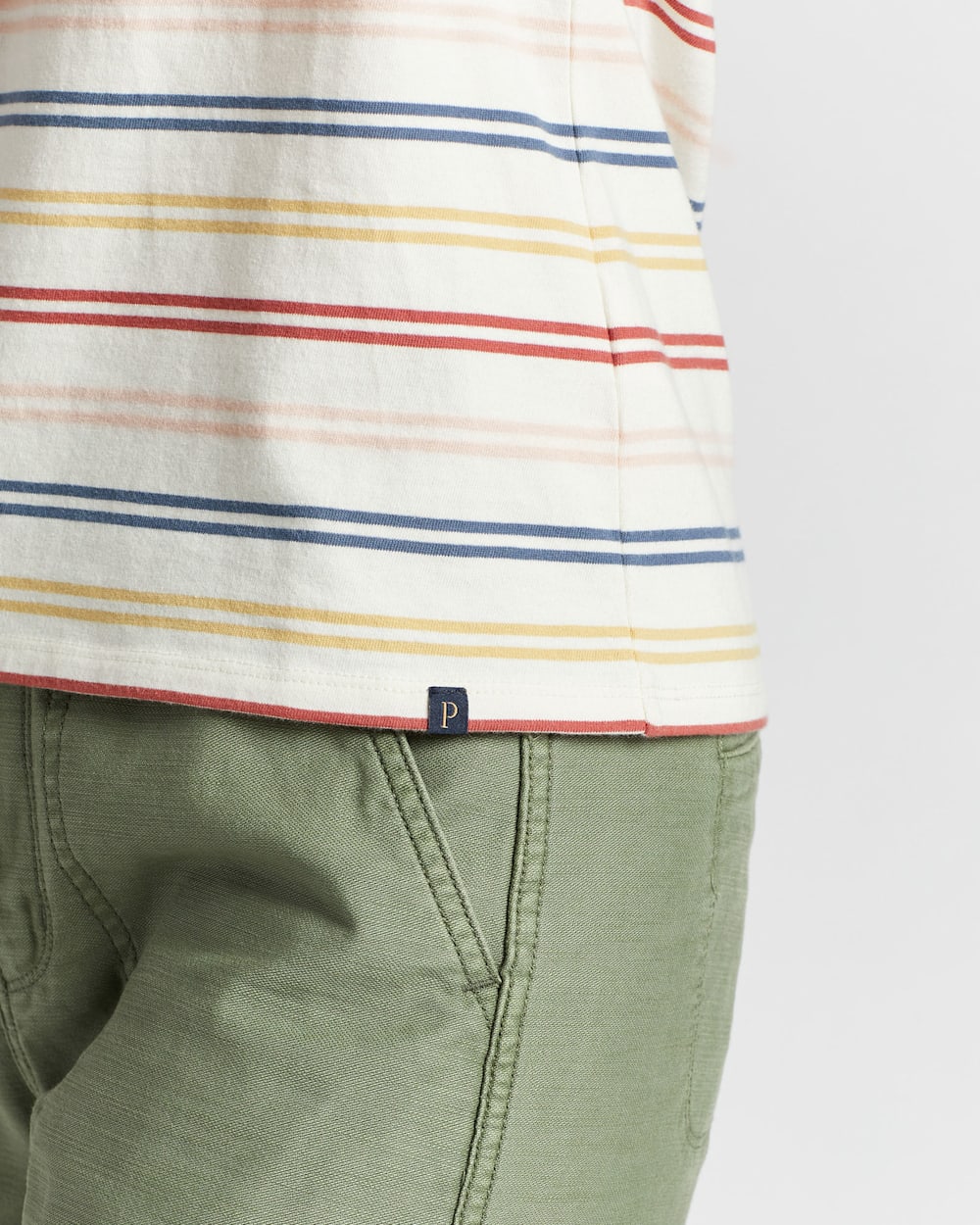 ALTERNATE VIEW OF WOMEN'S DESCHUTES RINGER TEE IN ANTIQUE WHITE MULTI image number 4