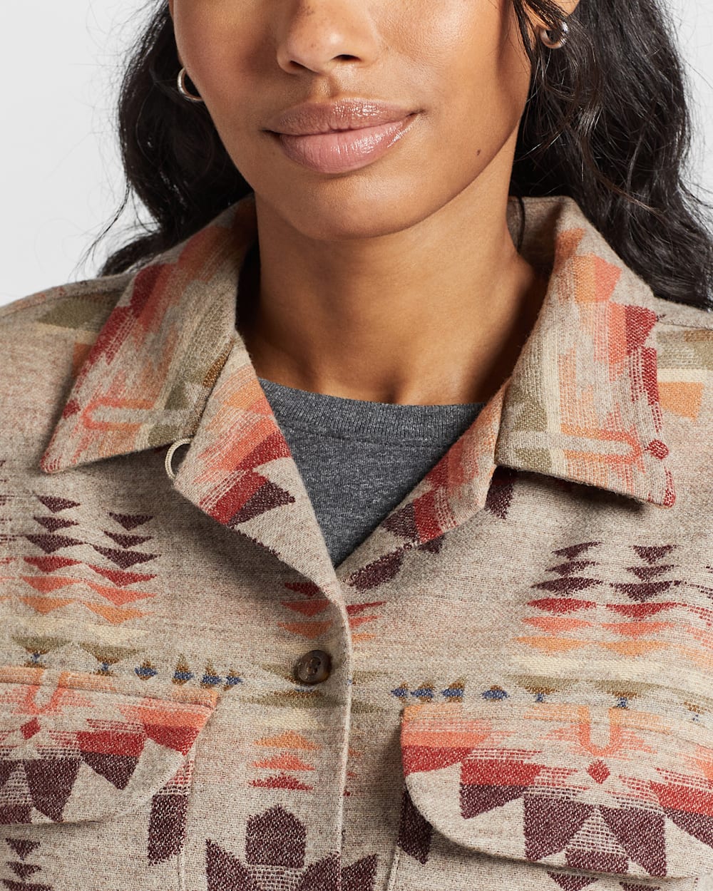 Mesa jacquard button front jacket discount